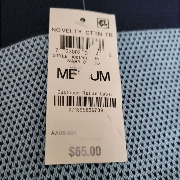 NWT! Club Room Men's Striped Crewneck Sweater Blue/Gray Preppy Classic SZ M - Picture 6 of 7